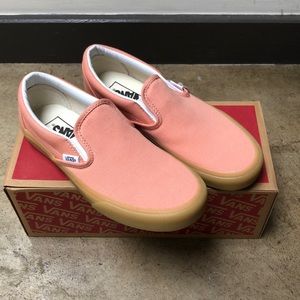 Pink vans slip-ons